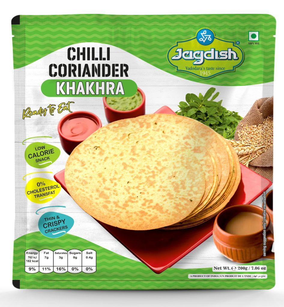 GINGER CORIANDER CHILLY KHAKHARA
