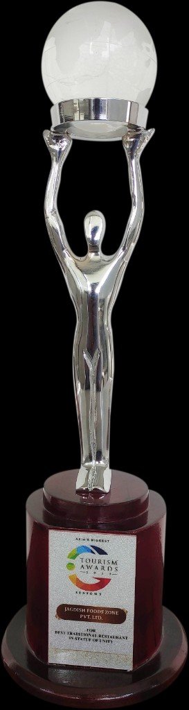 Trophy for Best Traditional Restaurant in Statue of Unity